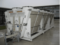 COOP WETTINGEN - Zurig - Switzerland GAS COOLER FOR CO2.SHVDT 696 CO2 Gas cooler unit is installed in the first refrigeration installation in the world completely fitted with CO2 transcritical cycle